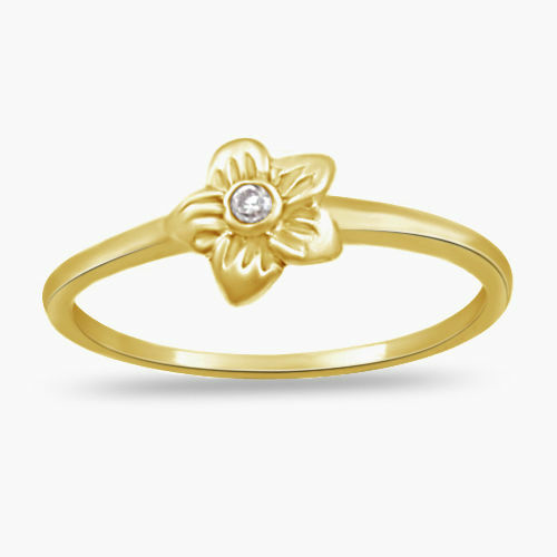 Flower Stackable Anniversary Promise Ring Simulated Diamond 925 Sterling Silver