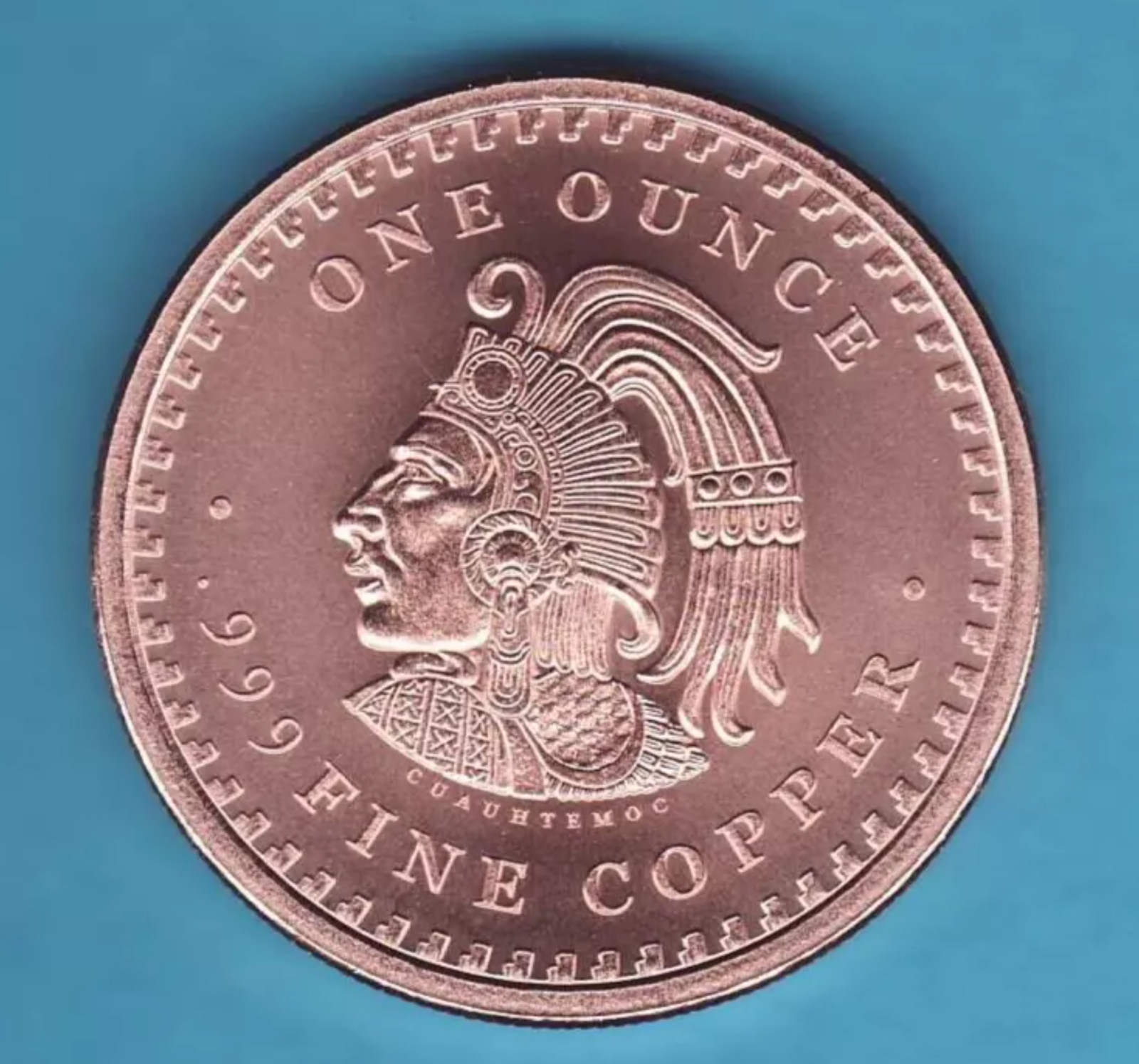 COPPER Aztec Calendar Coin Ring 1 toz USA America Handmade SIZE 5-13 JEWELRY GSM