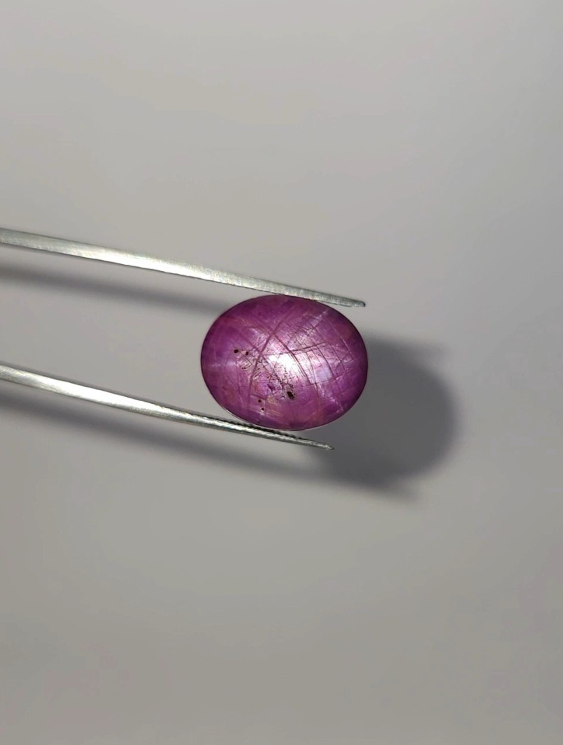 Natural 21.25 Ct Star Ruby Red Oval untreated Cabochon Loose Gemstone