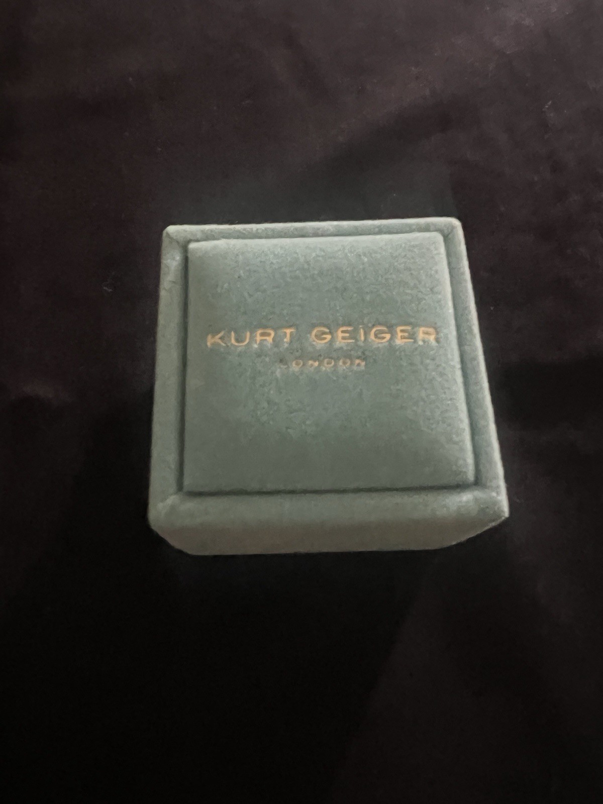 Kurt Geiger London Eagle Head Crystal Cocktail Ring iridescent, Stone Gold Sz 7