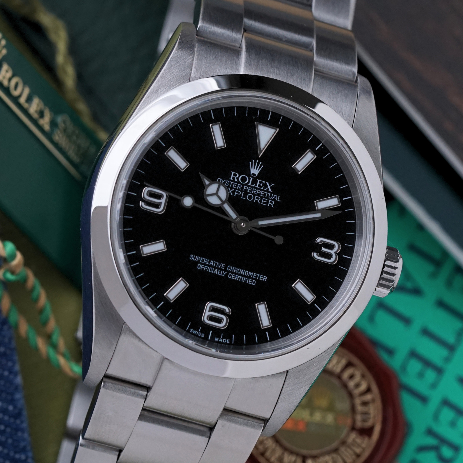 Rolex Explorer I 2003 Papers Ref. 114270 Stainless Steel Box Books Tags Complete