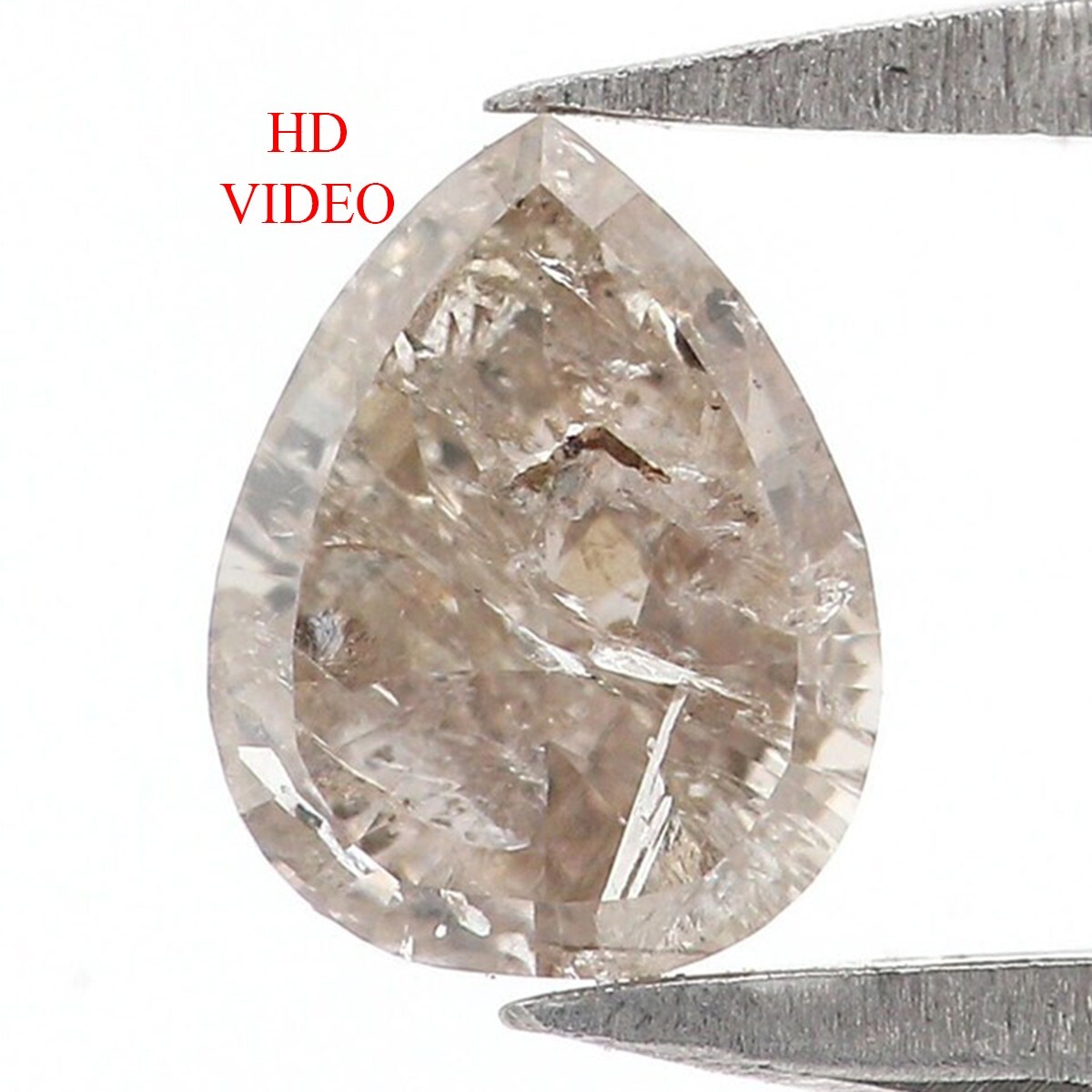0.36 CT Natural Loose Pear Shape Diamond 5.40 MM Grey Color Pear Diamond KQ117