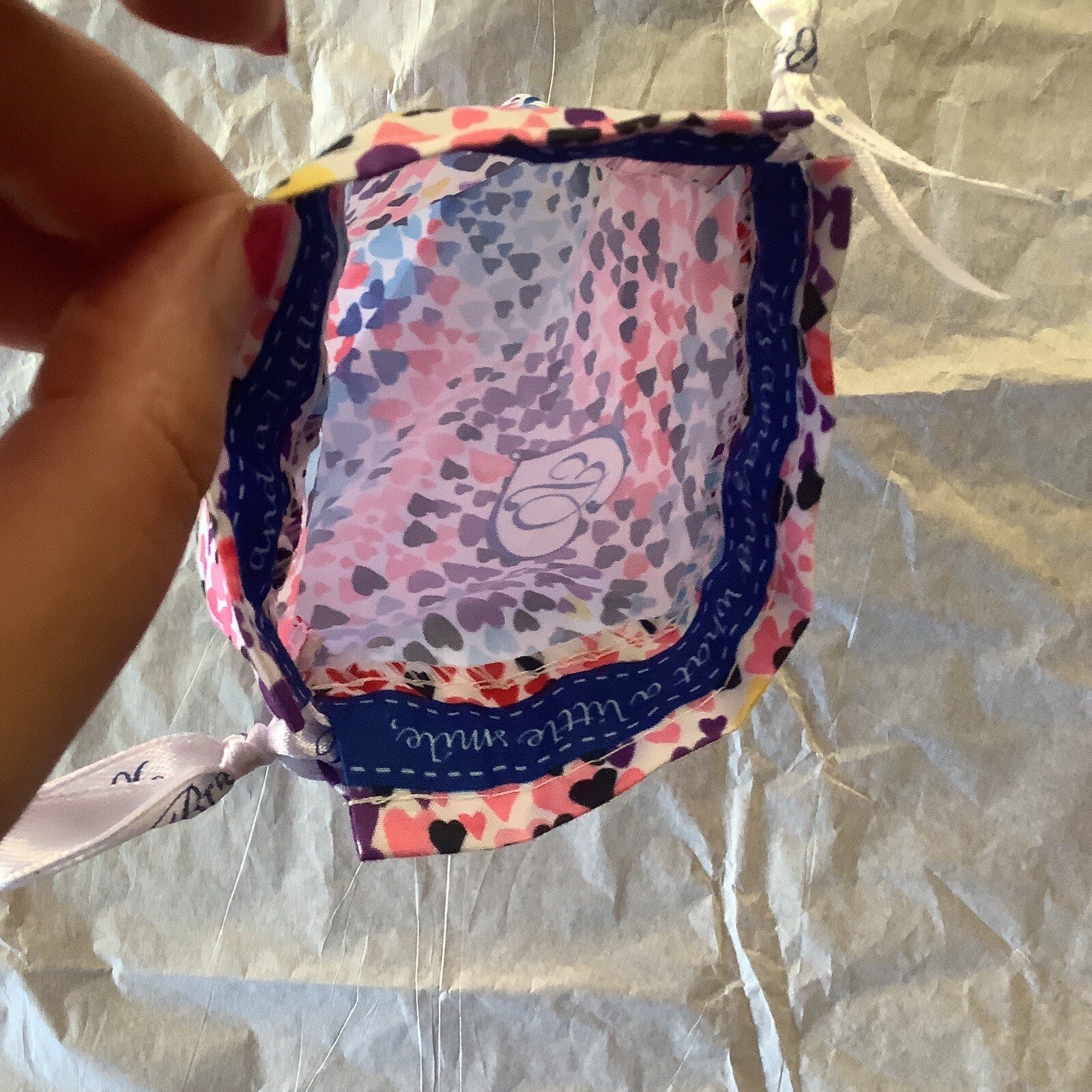 Brighton MultiColor Heart Shape Pattern Dust Bag 6”