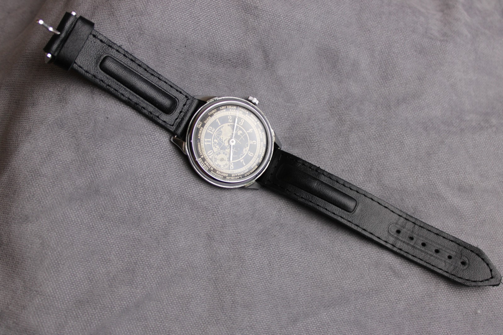 Vintage Molnija “Cities” Mechanical Marriage Wristwatch (World Time Dial / 18J)