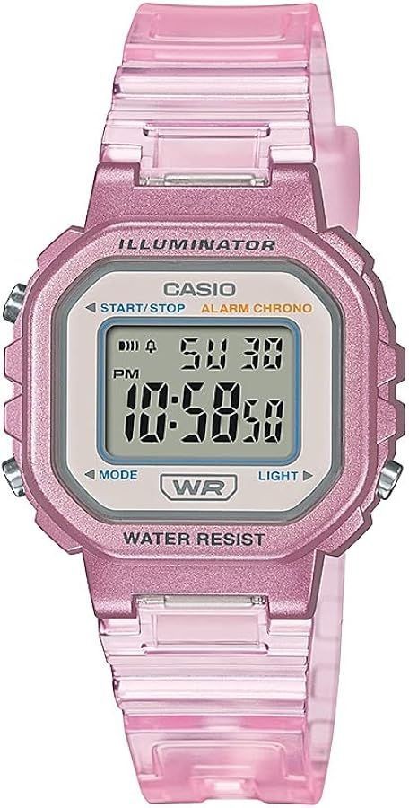 CASIO Casio Watch LA 20WHS 4A Digital Pink Clear Skeleton Ladies 4549526345517 N