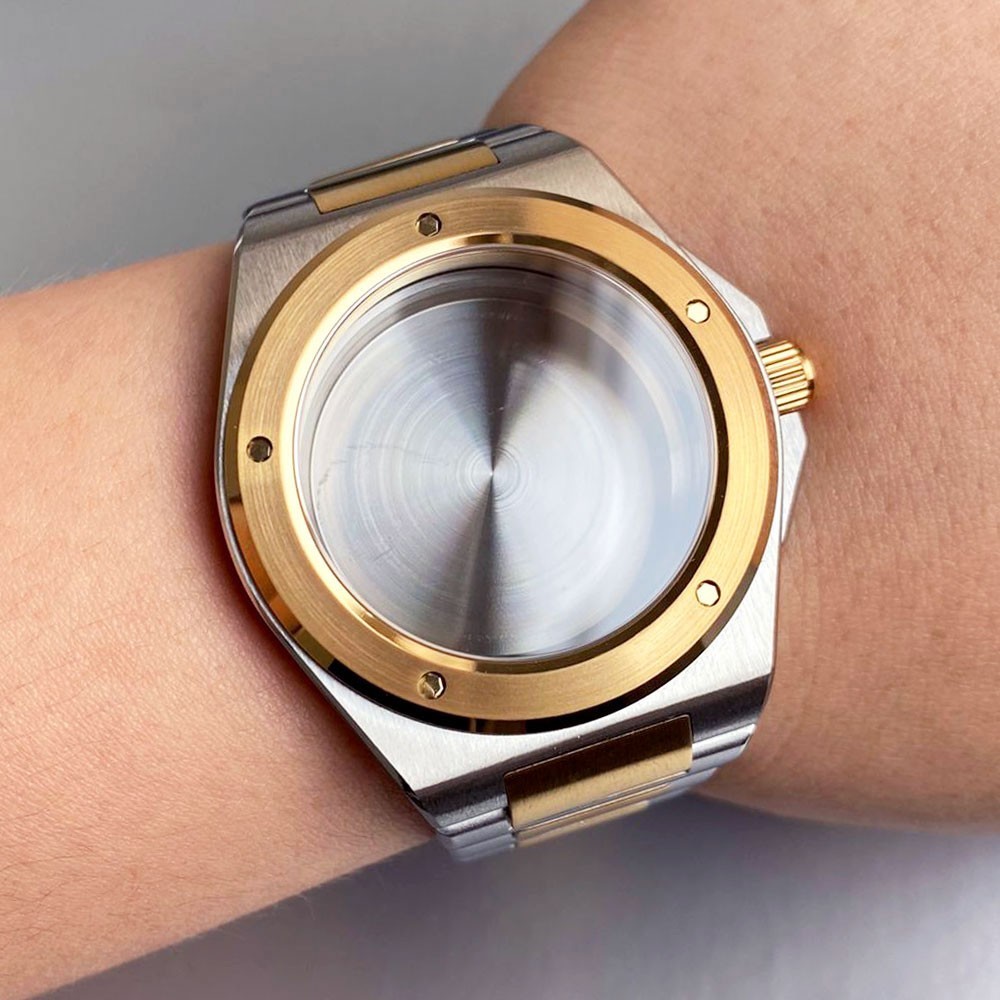 Tandorio 40mm Stainless Steel 10ATM Sapphire Glass Watch Case Fit NH35 ETA2824
