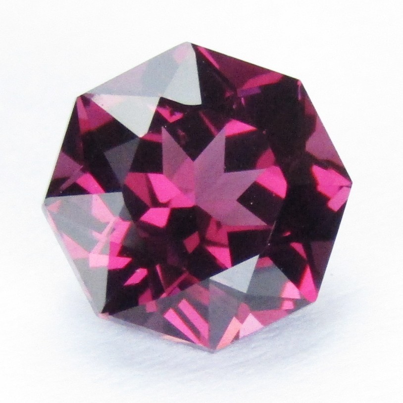 1.88Cts Striking Natural Rhodolite Garnet 7mm Octagonal Cut Tanzania Gemstone