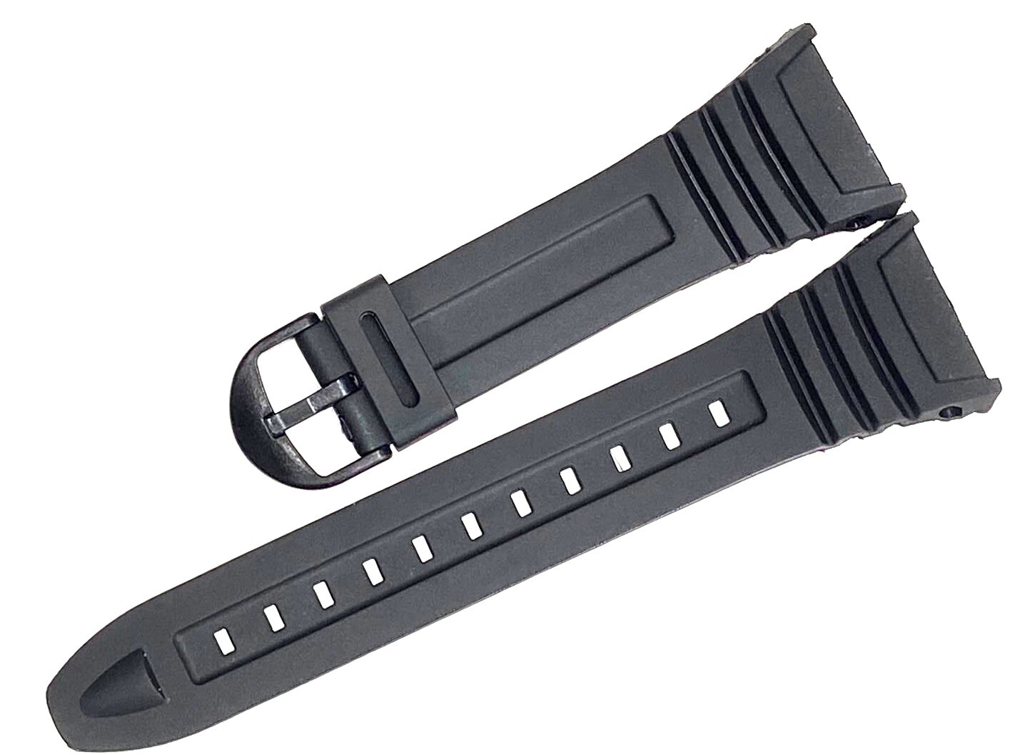 Silicone Watch band for Casio 3239 W-96H-1A 2A 9A Strap Black Men’s Sport Rubber