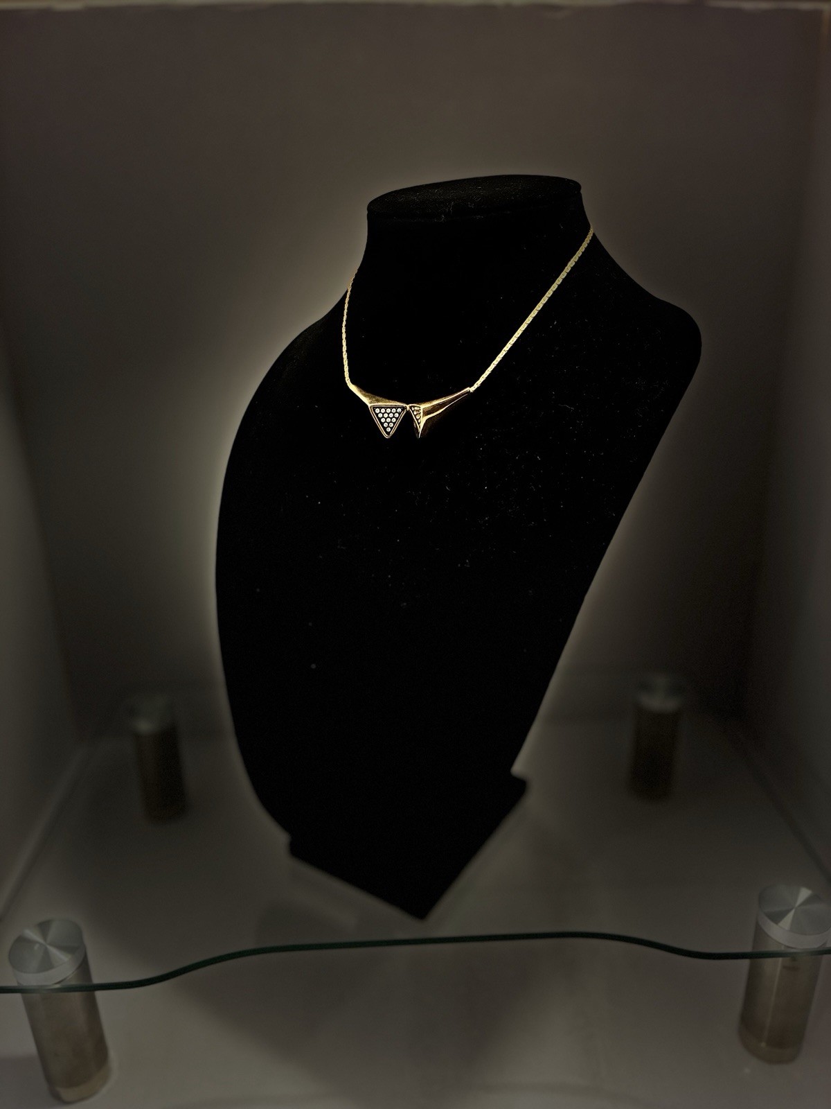 VTG Caroline Emmons Capriccio Choker Necklace Jens Von Edler MCM Gold Tone Rhine