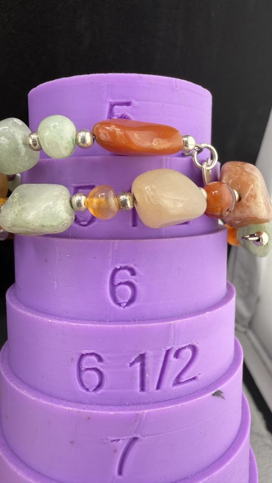 Mine Finds By Jay King Wrap Bracelet Polished Stone Signed 6”