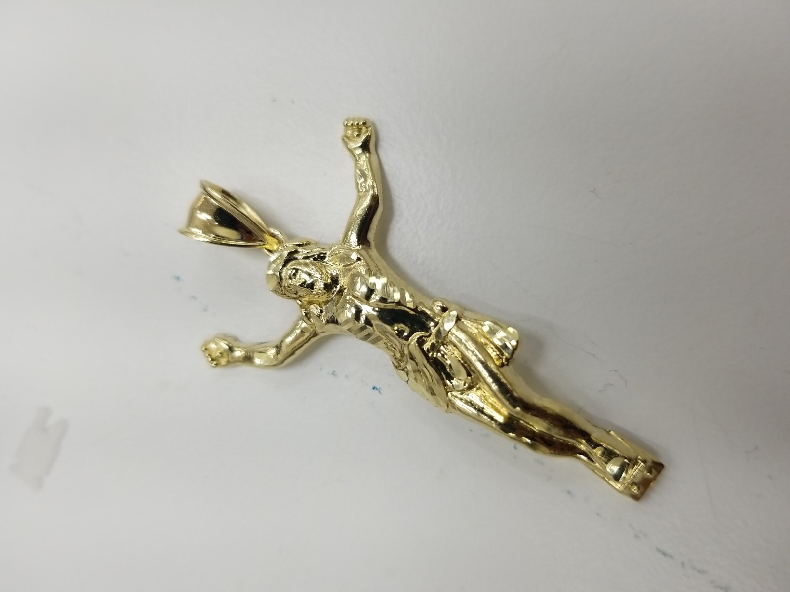 10KT Jesus Body Cross Gold Pendant – 4mm Bail, Genuine & Authentic