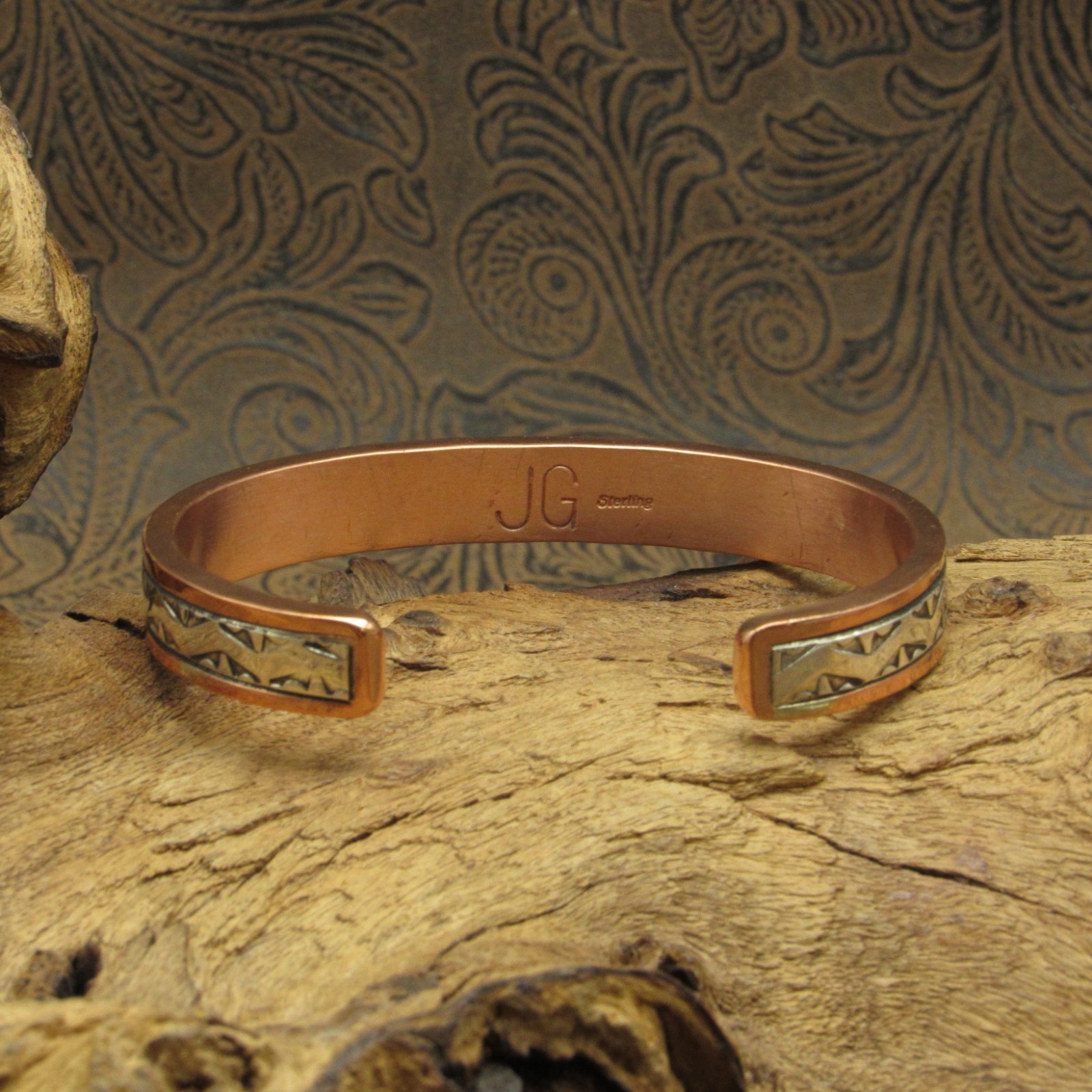 Artisan Sterling Silver/Copper Cuff Bracelet