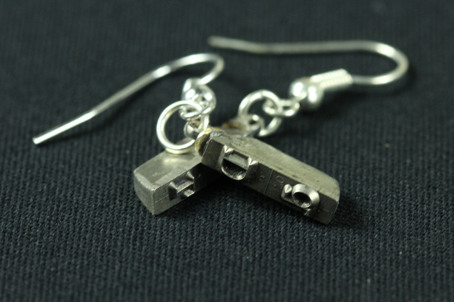 Punch letters type lever earrings typewriter initials Miniblings F+CHOICE