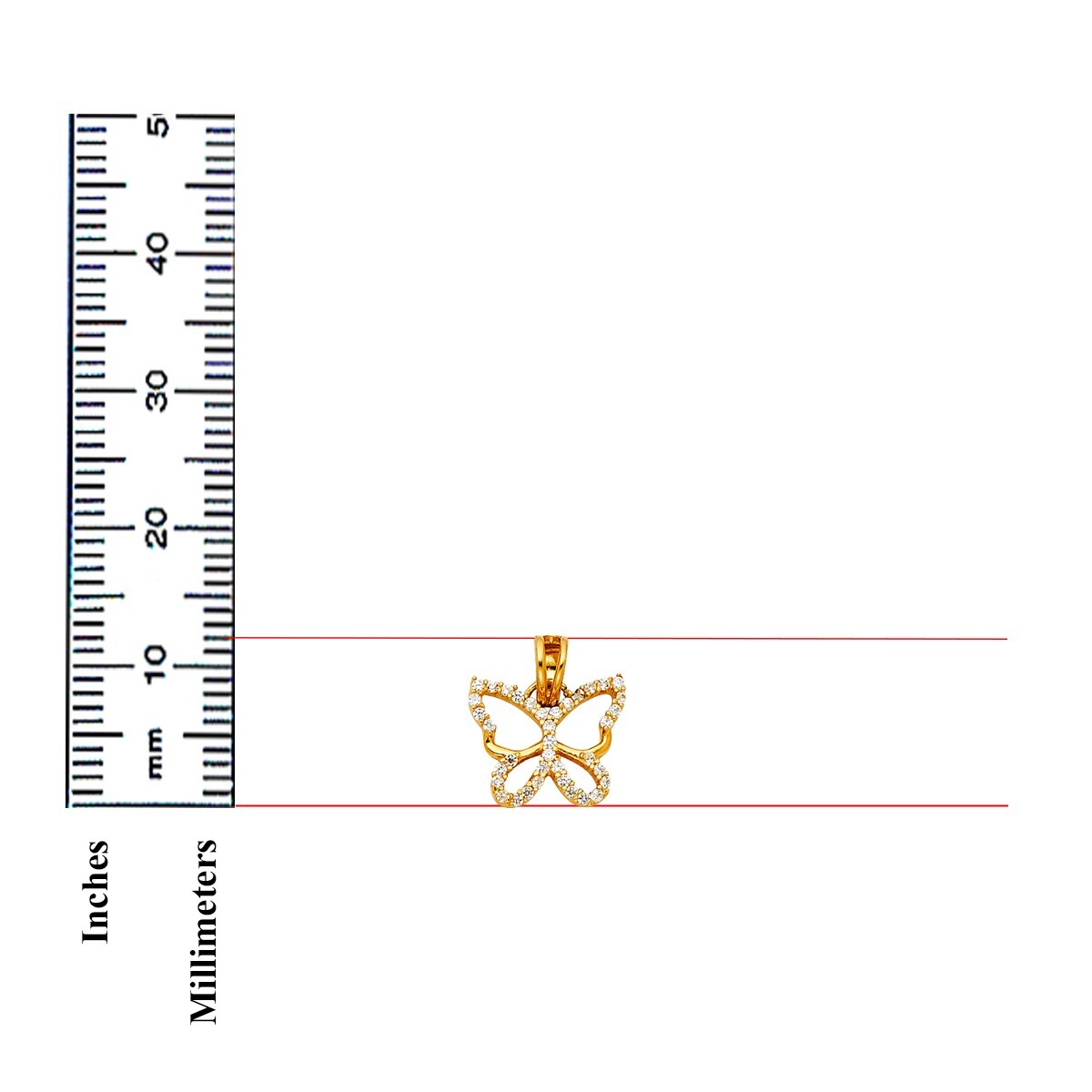 Gold 14K Yellow Gold Butterfly Pendant