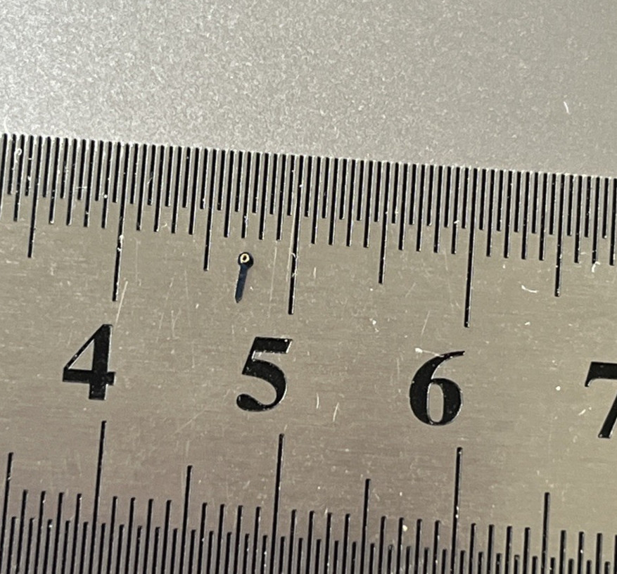 One (1) Watch Sub Dial Hand Blue Total Length approx. 3 mm