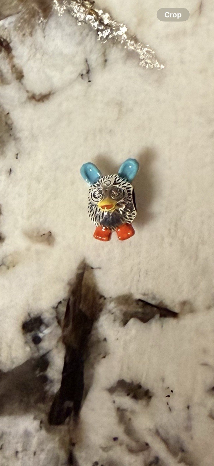 V291 S925 STERLING SILVER FURBY BEAD CHARM
