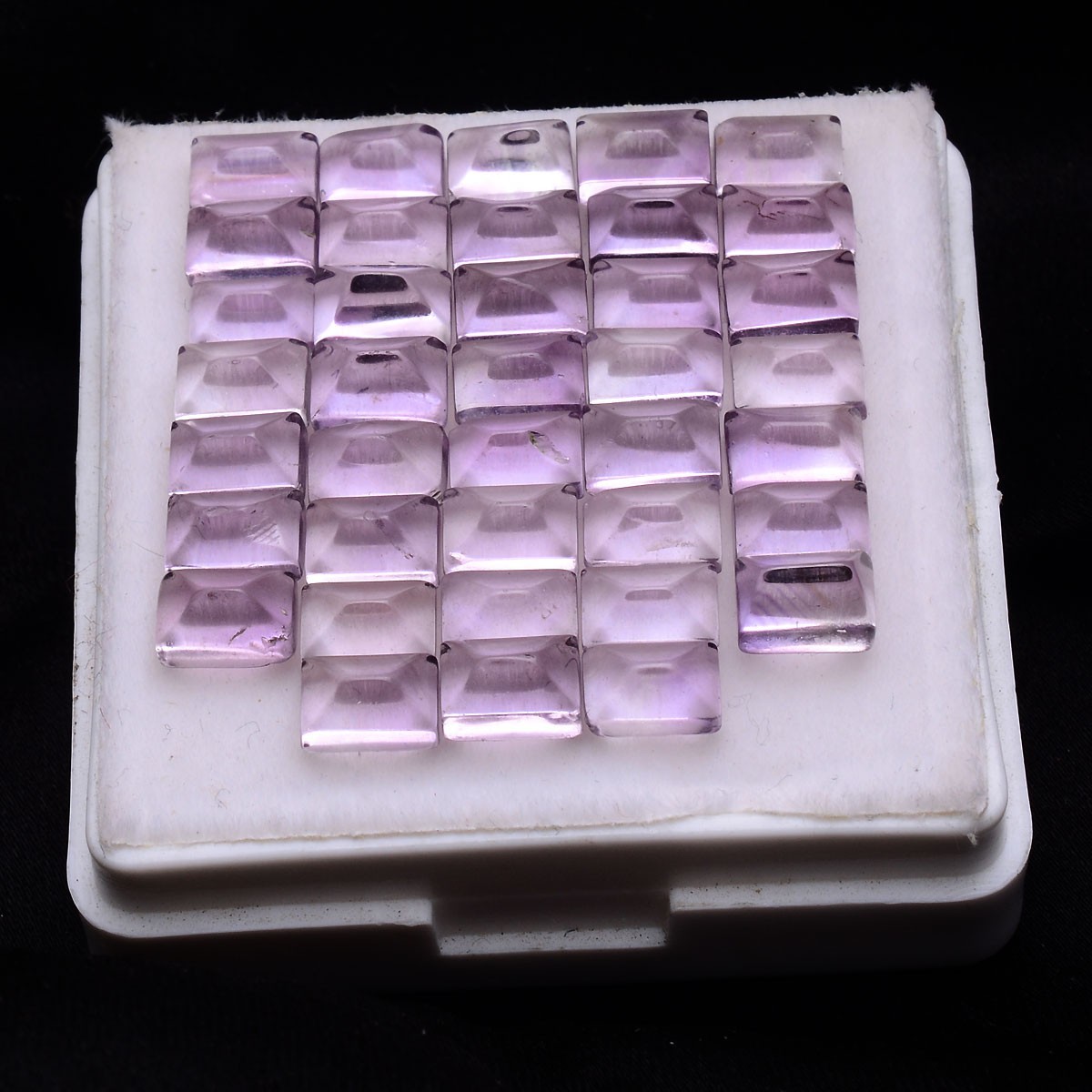38 Pcs Natural Amethyst Sugar Loaf Smooth Cabochon 6mmx4mm Untreated Gemstones