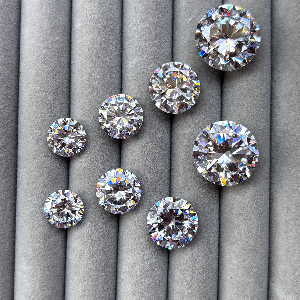 100pcs Round Shaped AAAAA White Loose Cubic Zirconia Gemstone 1.0mm-10mm
