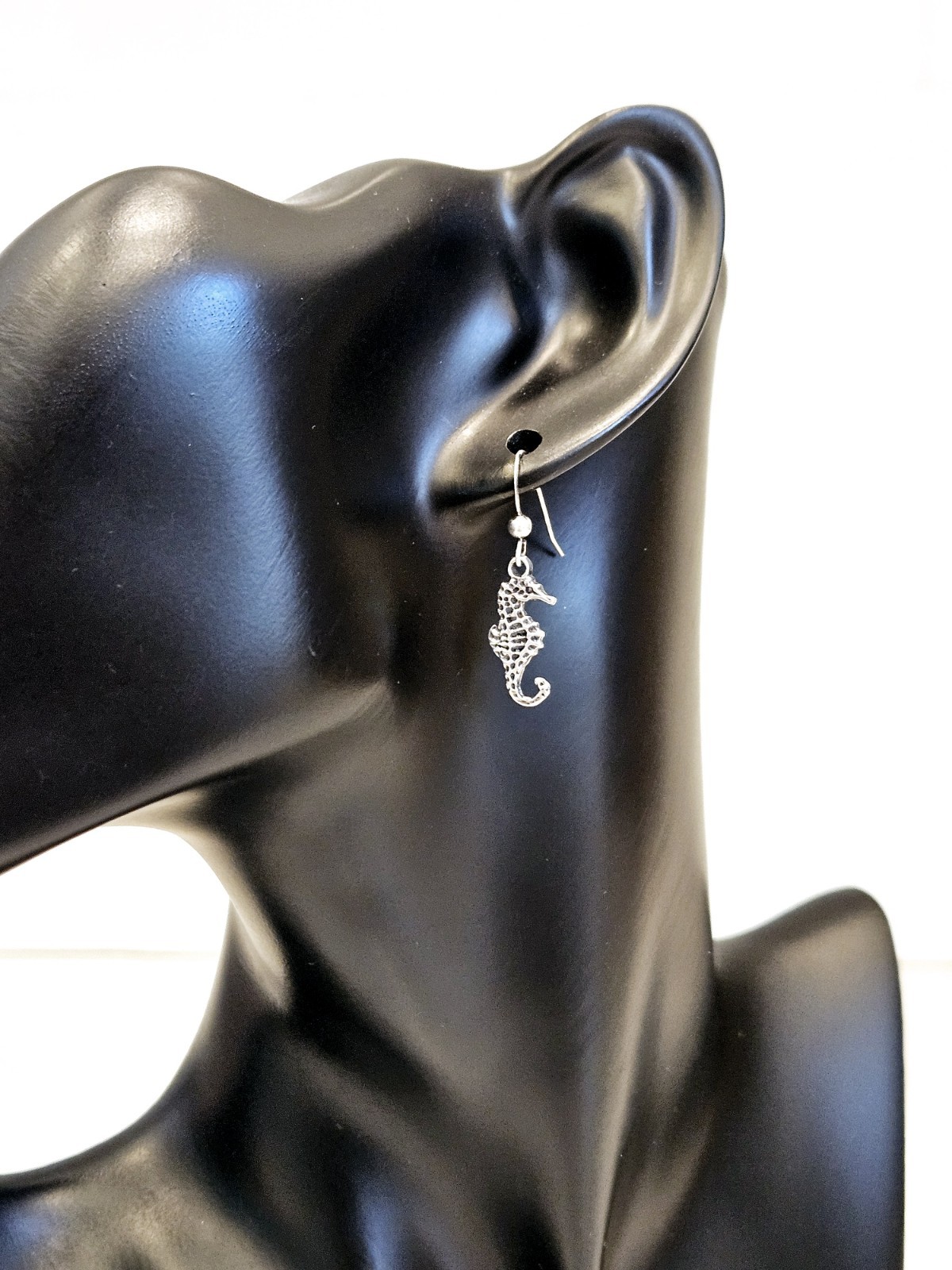 Seahorse 925 Sterling Silver Dangle Earrings ocean marine sea