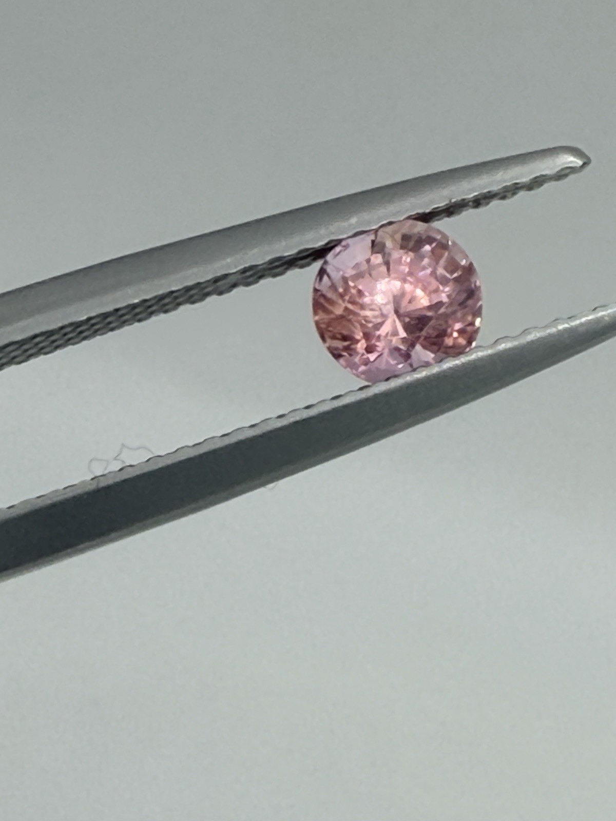 0.78ct Natural Pink Orange Sapphire GIA Certified Sri Lanka Unheated Round