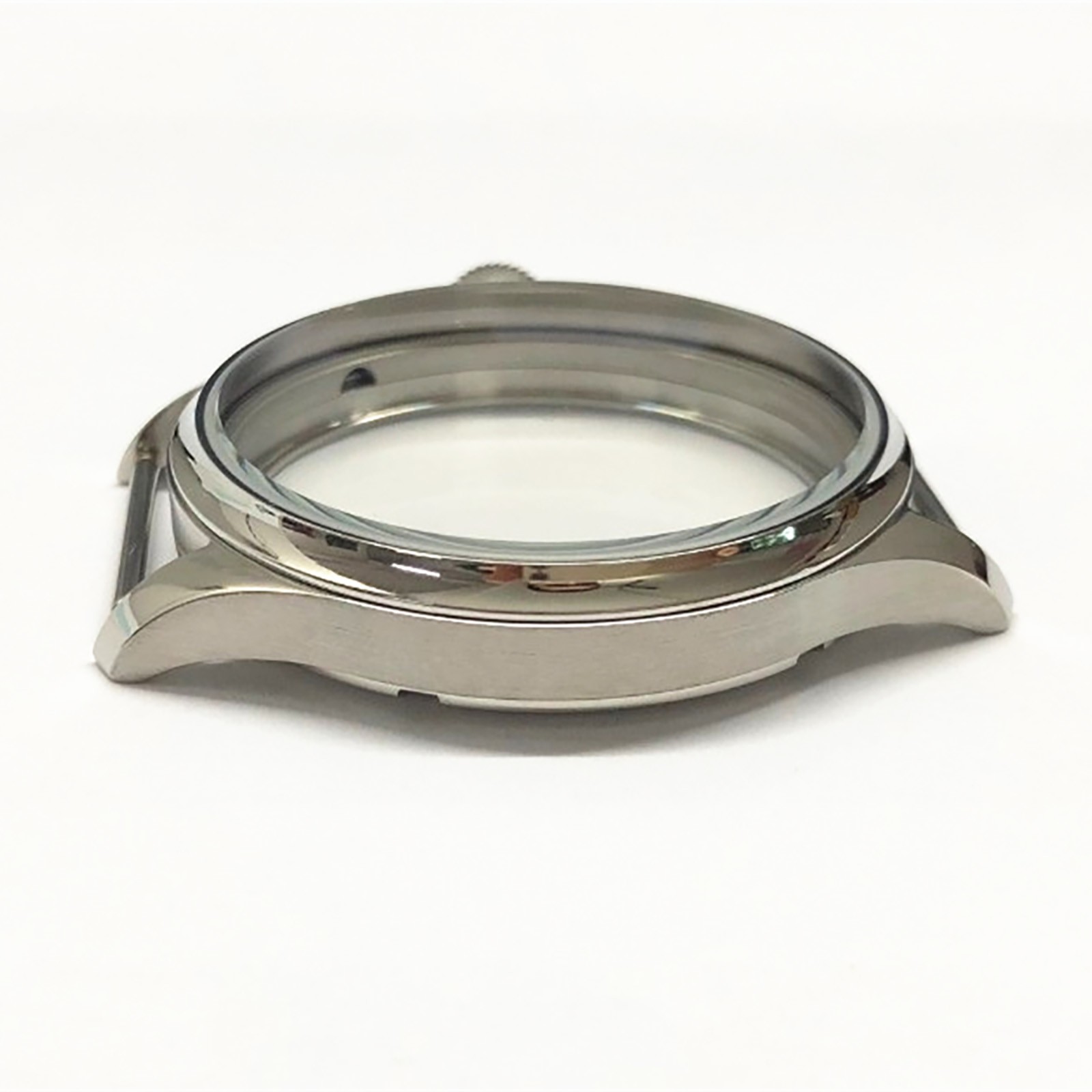 44mm Watch Case Bezel w/ Sapphire Mirror For ETA 6497/6498/3600/3621 Movement