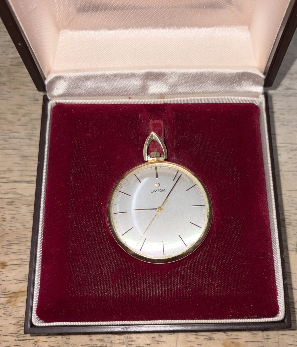 Vintage 1960s Omega 10K Gold Filled Dress Pocket Watch Central Seconds