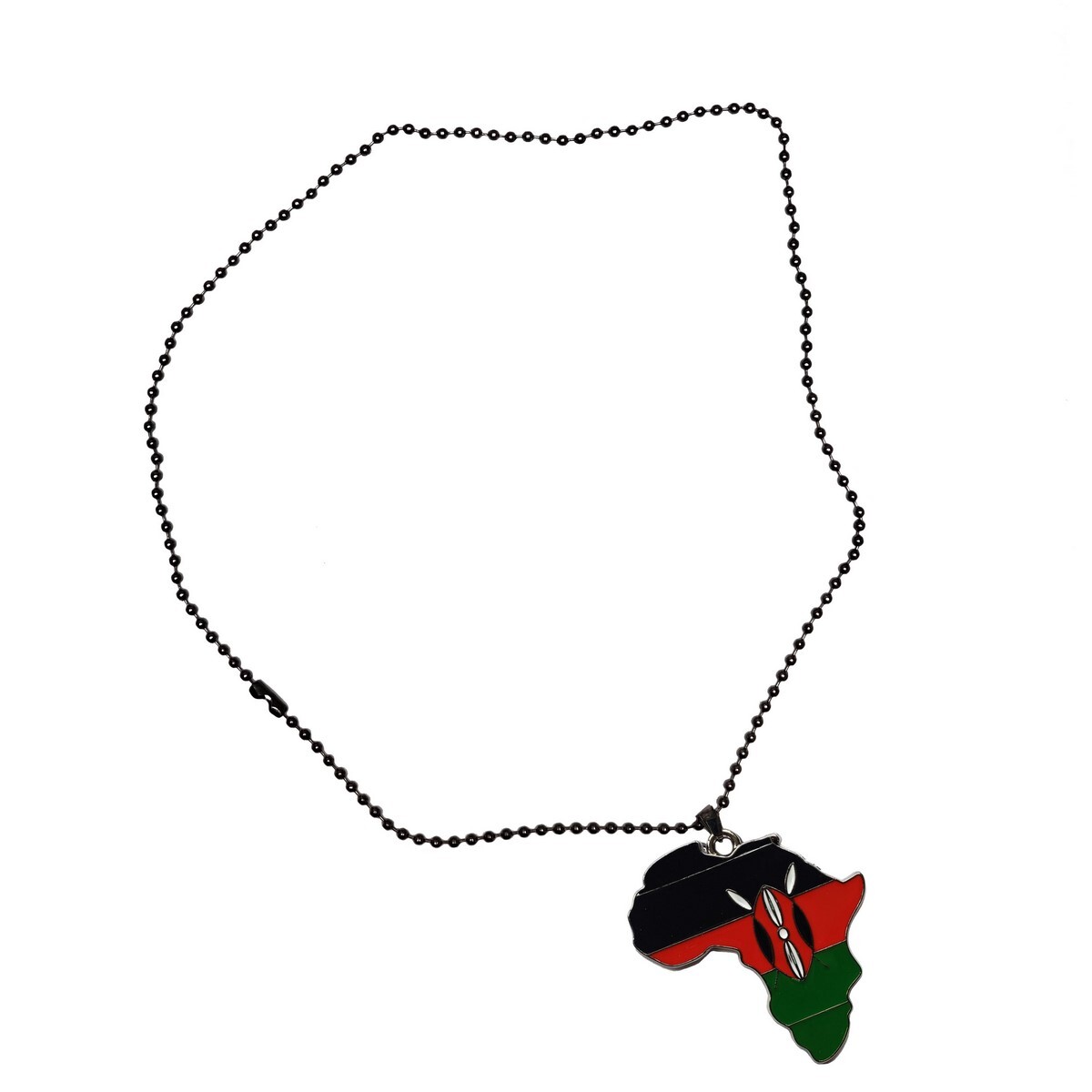 Kenya Flag Pendant Necklace African Map Chain by Dupsie’s