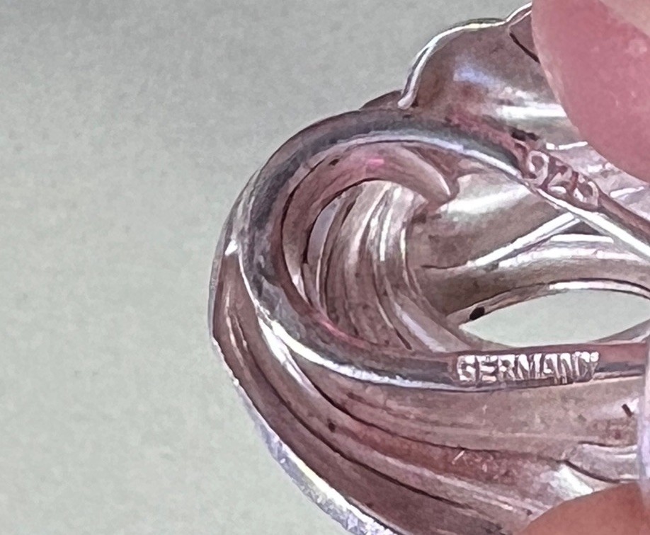 Vintage Classic 925 Silver Round Knot Clip On Earrings Germany Wire Back 7.71g