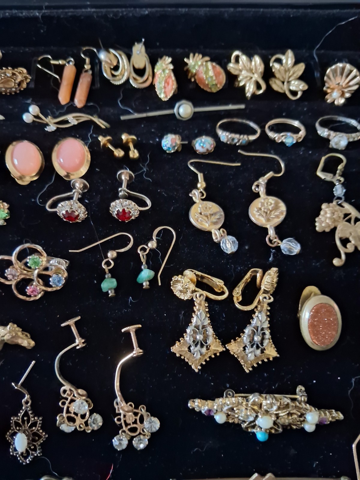Antique 10k 12k Gold Filled Some Gold Plate Jewelry Lot 264g Wearable & Scrap