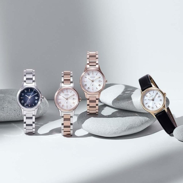 Citizen Xcrossee hikari collection ES9497 96A white dial wristwatch for ladies.
