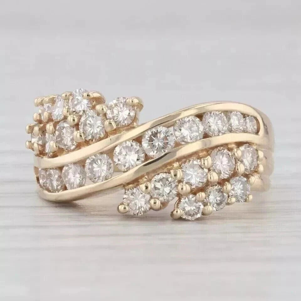Stunning Engagement Ring 14K Yellow Gold Plated 2.00Ct Round Cut VVS1 Moissanite