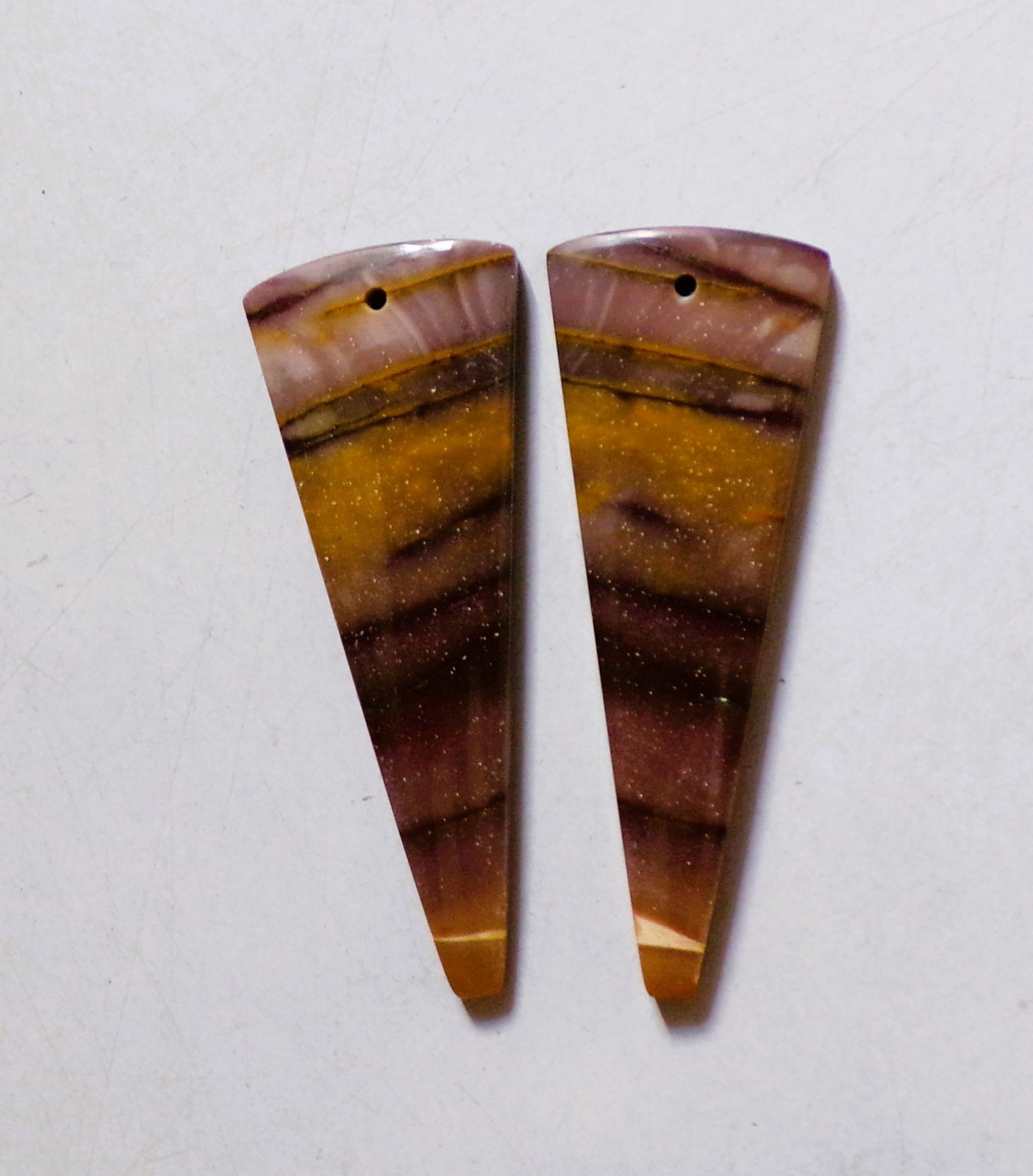 43.50 Cts Natural Mookaite Drilled Cabochon Match Pair Gemstone 47X17.5MM 26