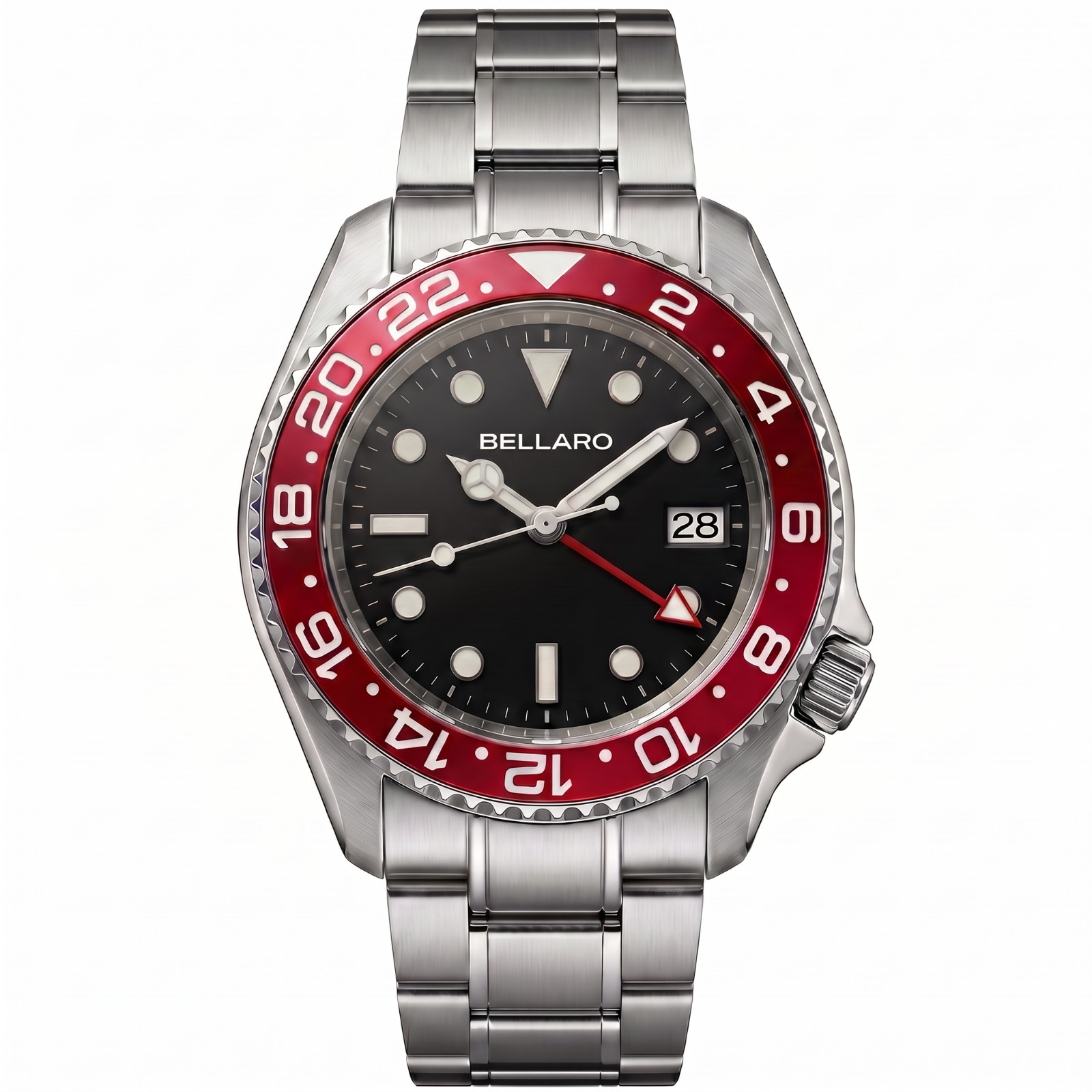 BELLARO Navex style Watch – NH35 Automatic – Sapphire Crystal Red Dial