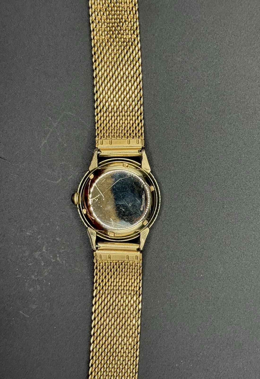 1960s Girard-Perregaux Gyromatic Automatic Swiss Watch Gold Mesh Bracelet