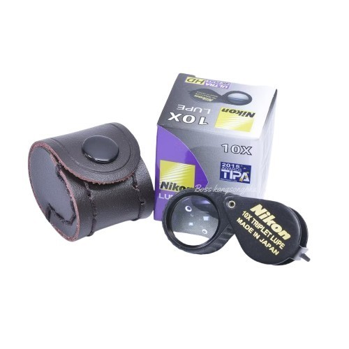 Nikon Triplet LUPE Ultra HD10X 18mm 3 layer glass lens Magnifying Black Jewelry