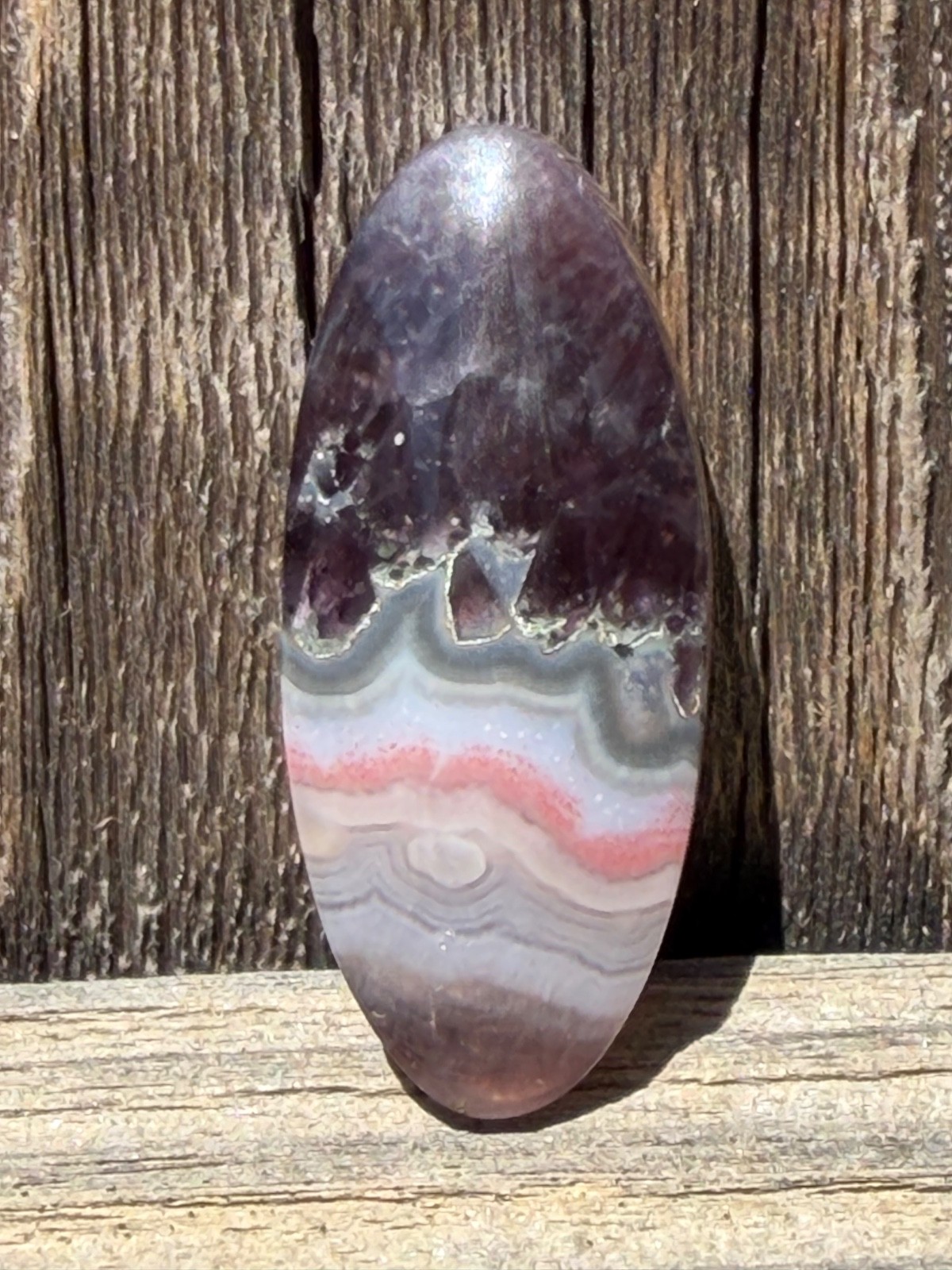 Amethyst Lace Agate Cabochon Durango Mexico