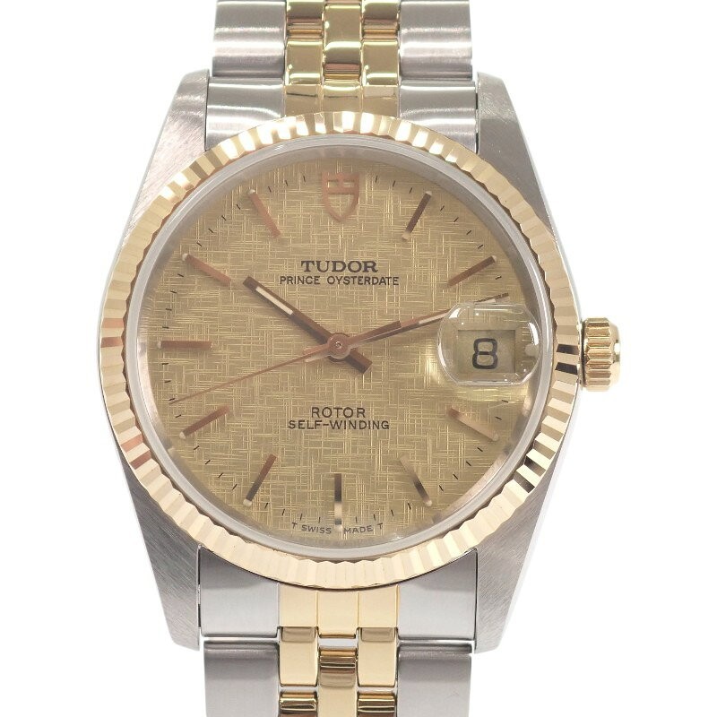 TUDOR Prince Date 74033 Automatic SS/GP Yellow Gold Gold Dial Men’s JDM Watch