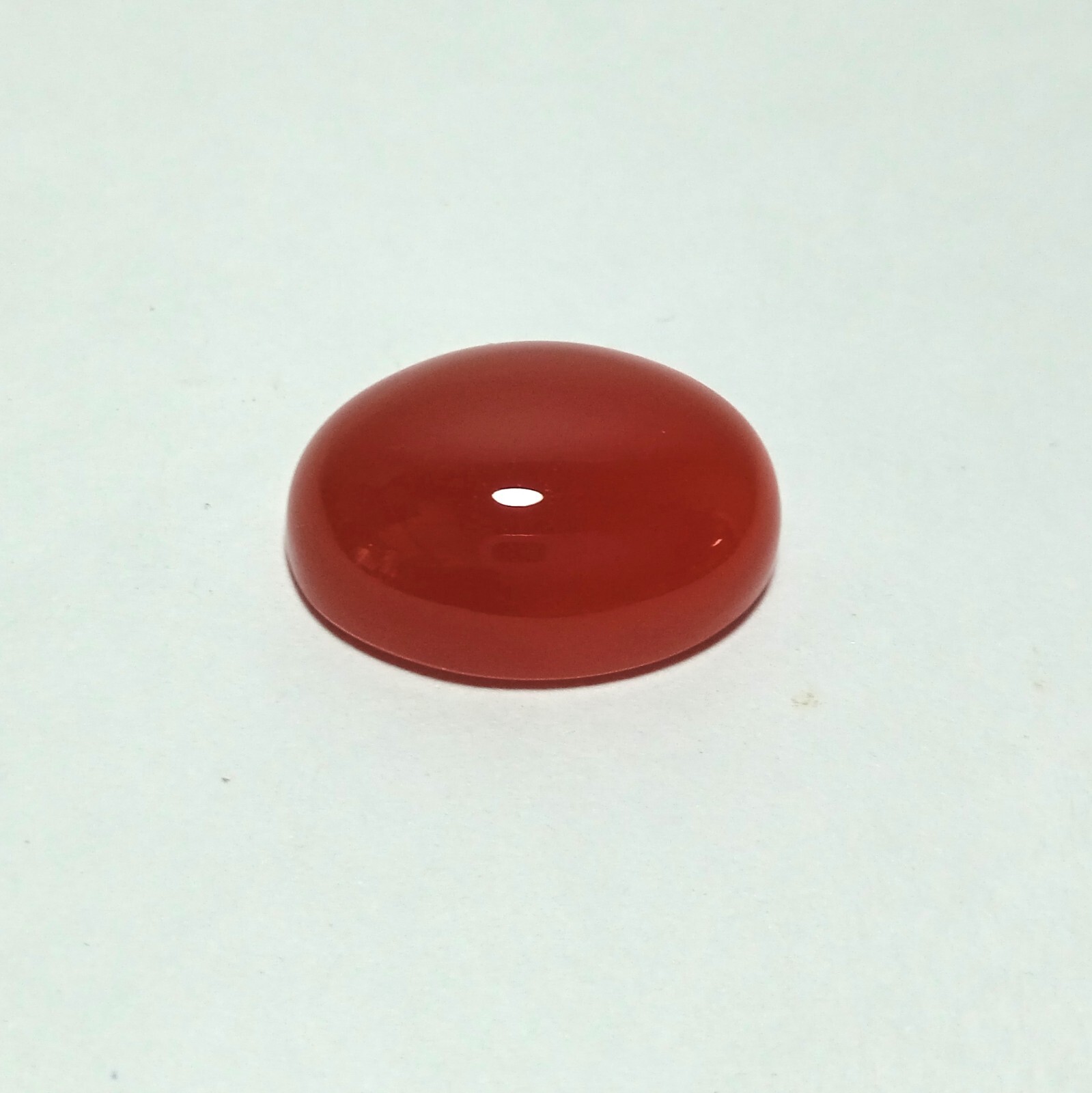 12.5 Carat 18×13.3×7 MM Natural Orange Onyx Oval Shape Cabochon Gemstone