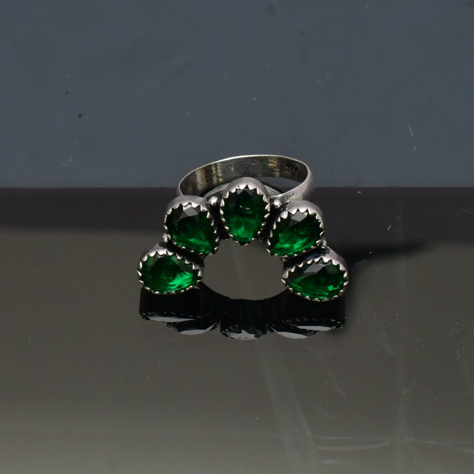 Chrome Diopside Gemstone 925 Sterling Silver Handmade Jewelry Ring All Size