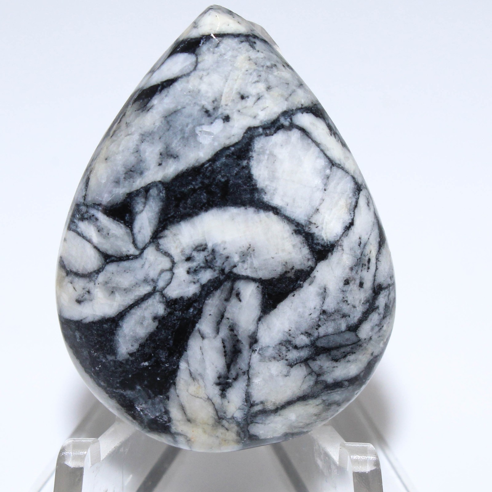 43.50 Ct. Lovely Pinolith Jasper Pear Cabochon Loose Gemstone 34x25x5 mm