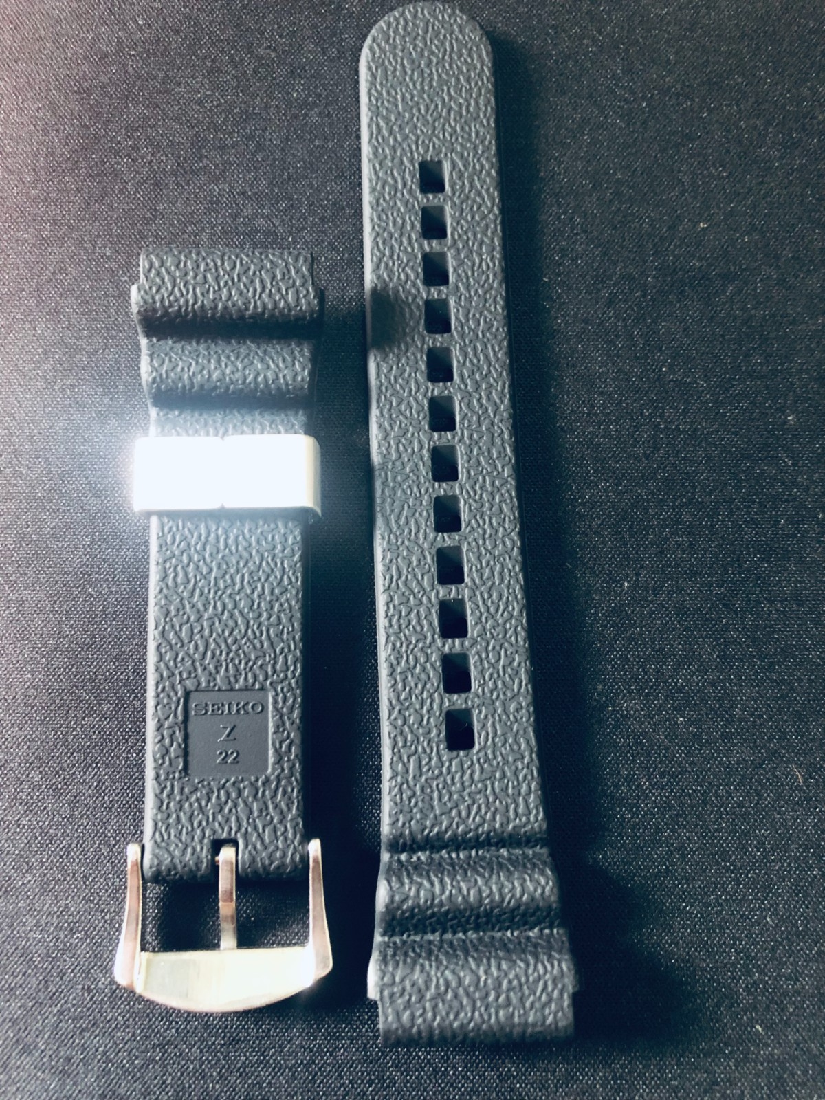 SEIKO 22MM BLACK RUBBER STRAP FOR TURTLE SRP777 SKX007 DIVER WATCH BAND