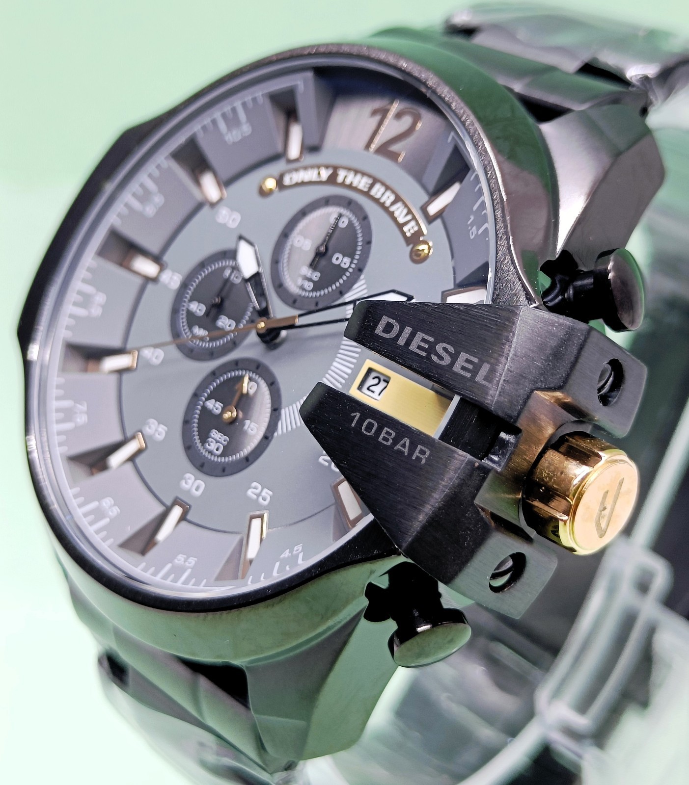 Awesome Diesel 10 Bar “ONLY THE BRAVE” Chronograph Quartz Men’s Wrist Watch