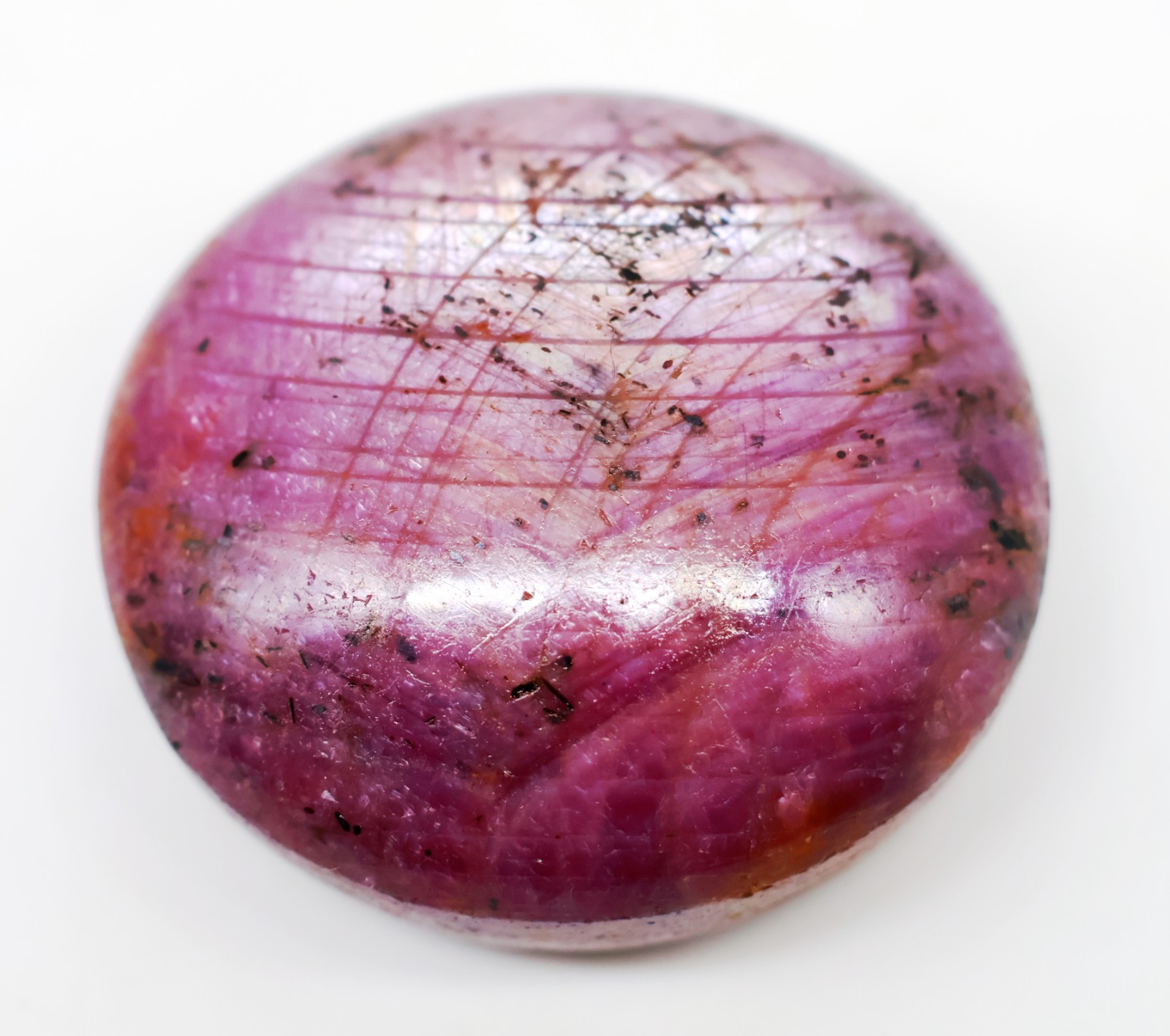 230 Ct 18X32X34 mm Natural Sapphire Ruby Zoisite Oval Cabochon Gemstone KU-201