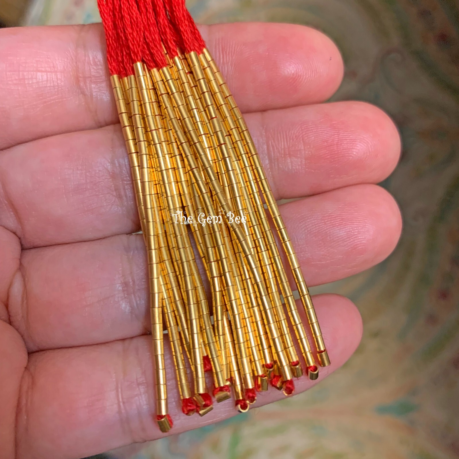 1.5MMx2MM 18k Solid Yellow Gold Crimp Tube Beads (10)