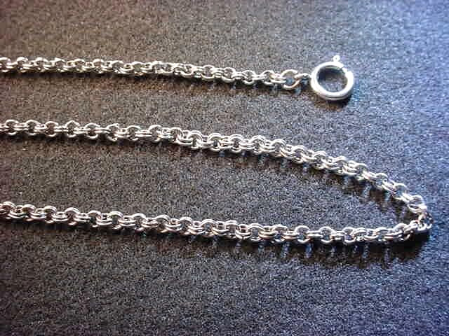 19 1/2 INCH BASE METAL SILVER COLOR POCKET WATCH CHAIN–ATTRACTIVE LINKS! #15