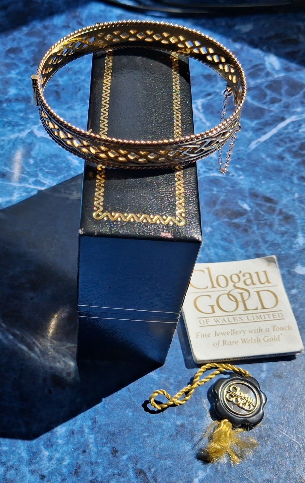 Clogau Welsh SOLID Gold Celtic Bangle ~ 17 GRAMS ~ RARE Limited Edition