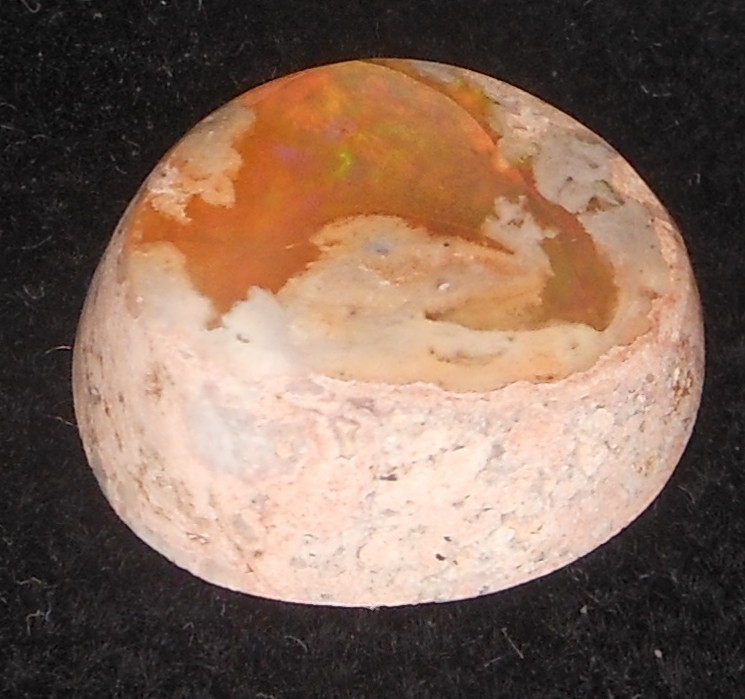 7.60ct Orange Mexican Fire Opal, 15x14x5.8mm, Bonanza Sale