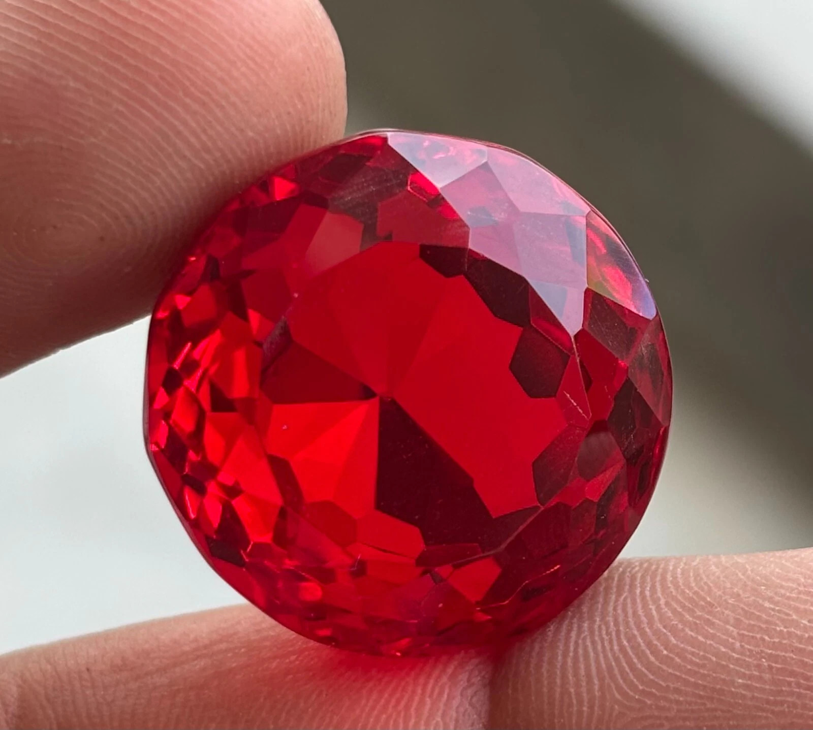 120 Ct+ Natural Red Topaz Round Cut Brazilian GIE Certified Loose Gemstone A+