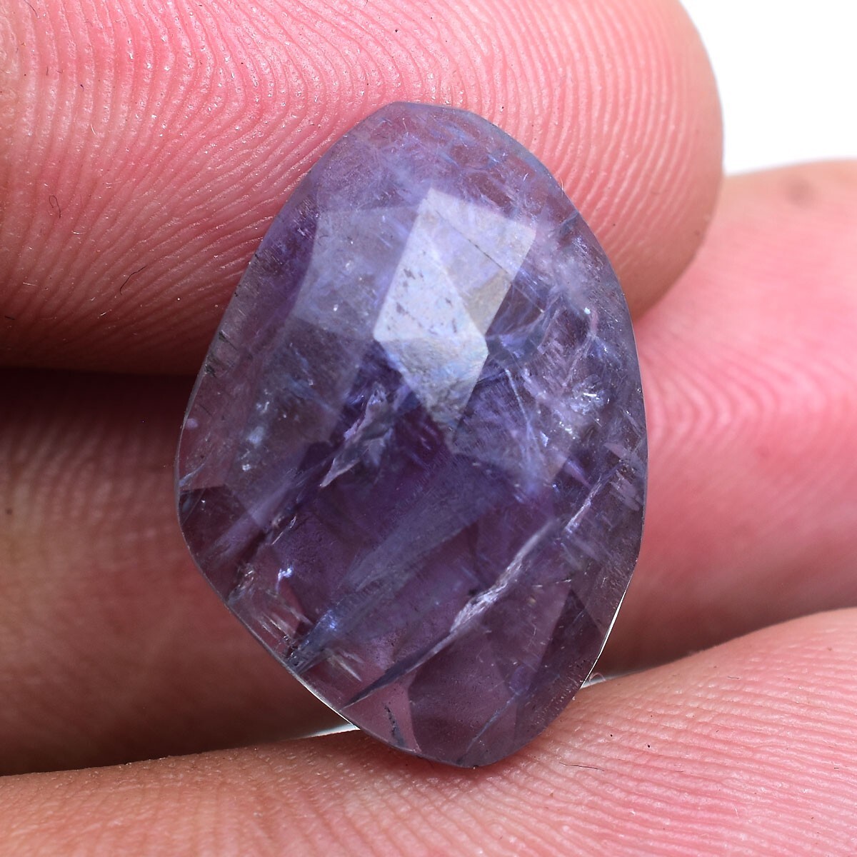 11.00 Cts Natural Tanzanite Untreated 20mm*14mm Huge Checker Cut Loose Gemstone