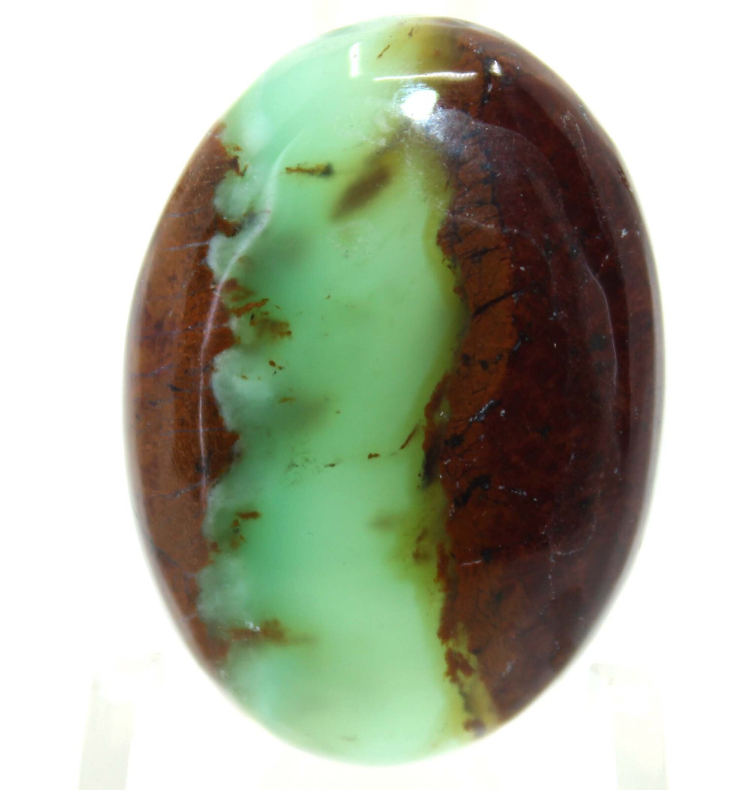 39.90 Cts Natural Bio Chrysoprase Gemstone Oval Cabochon Loose Gemstone 32x23x6
